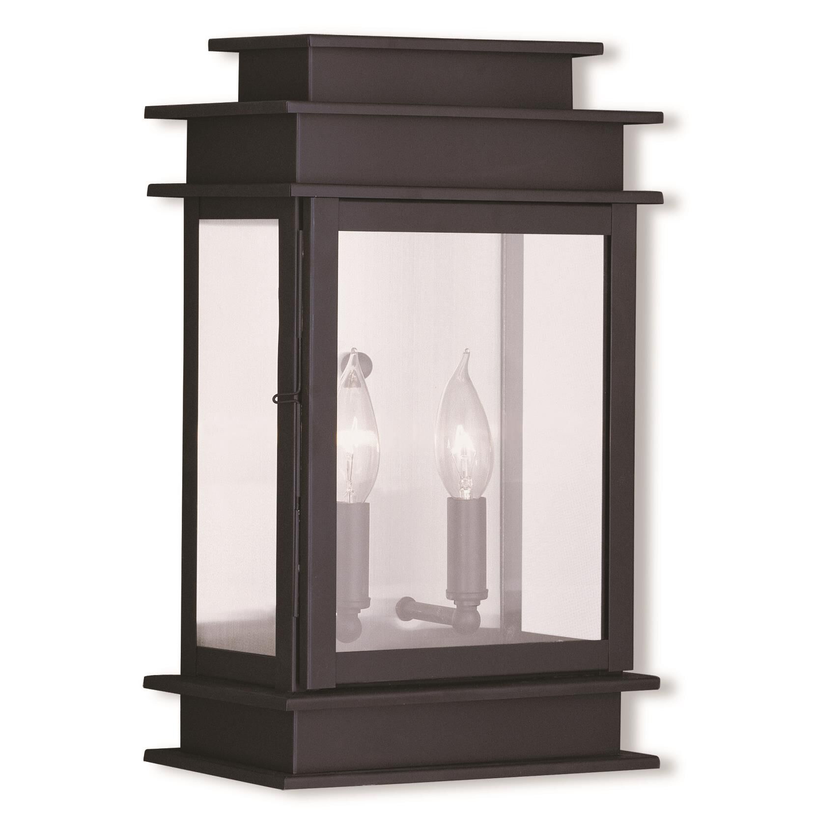 Princeton 15 Inch Tall 2 Light Outdoor Wall Light by Livex Lighting